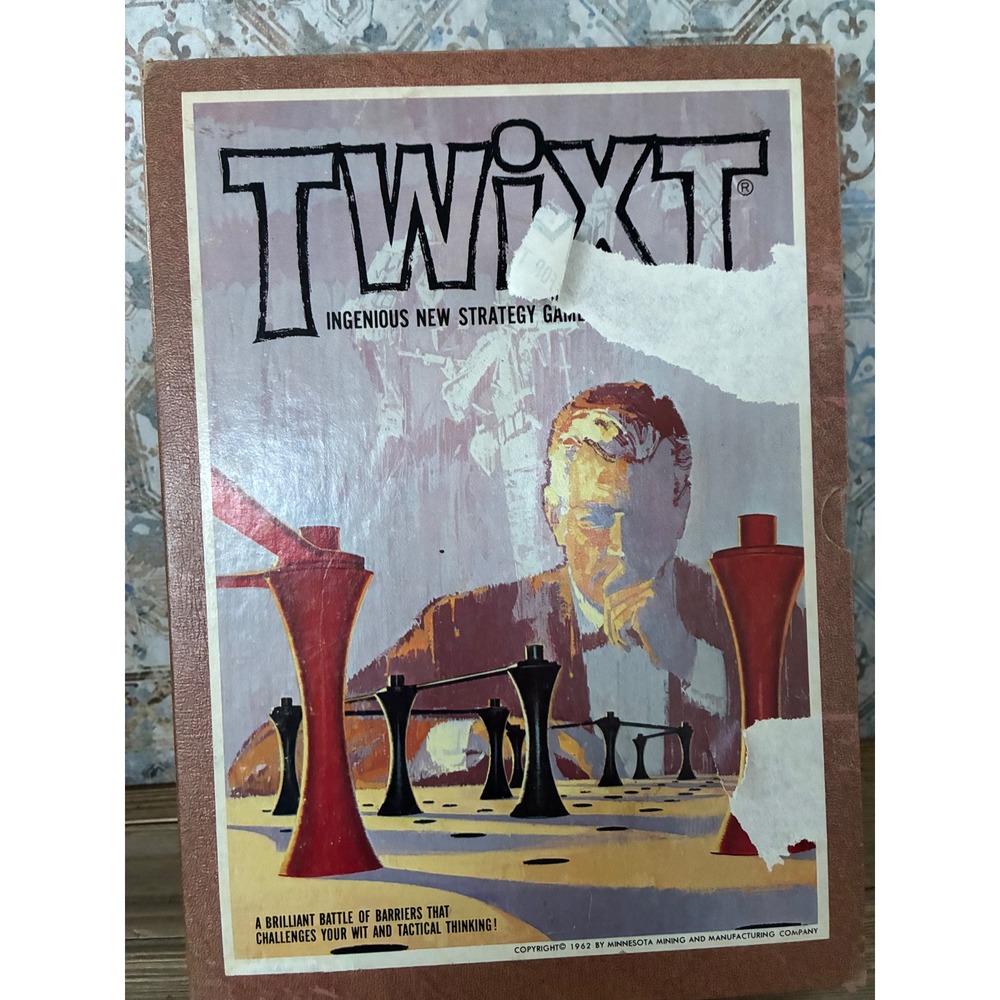 VTG 1962 Twixt 3M Bookshelf Game Series Strategy Board Game Complete
